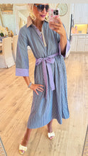 Multi Color Stripe Mix Match Midi Dress