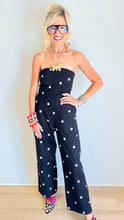 Black and Cream Polka Dot Twill Jumpsuit