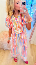 Multi Color Stripe Pant Set