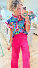 Hot Pink Eyelet Pants