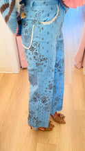 Blue Bandana Print Wide Leg Pants