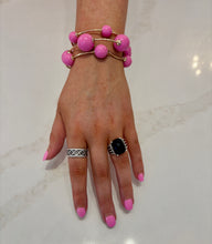 Hot Pink and Gold Bracelet Set of 3