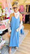 Chambray Sleeveless Maxi Dress