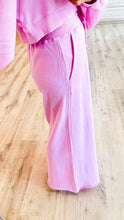 Pink Rib Matching Pant Set