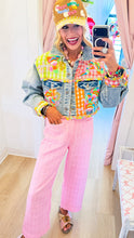 Multi Plaid Contrast Denim Jacket