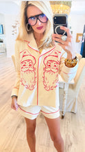 Ivory and Red Santa PJ Short Set