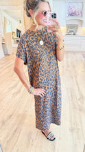 Leopard Short Sleeve Maxi Dress