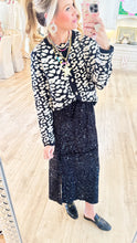 Black Printed Cardigan
