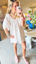 Pink and White Polka Dot Bubble Sleeve Romper