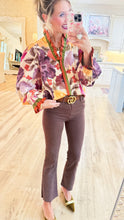 Ecru Floral Print Long Sleeve Top