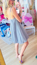 Black and White Gingham Bubble Hem Dress