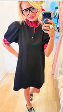 Black Tartan Plaid Shift Dress