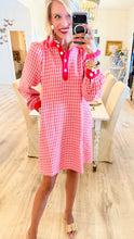 Red Tweed Long Sleeve Mini Dress