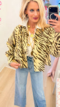 Ecru Brown Zebra Print Jacket