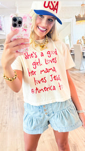 She’s a Good Girl Cropped Tee