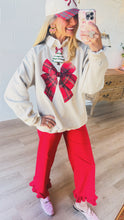 Plaid Bow Sweatshirt