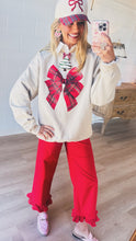 Plaid Bow Sweatshirt