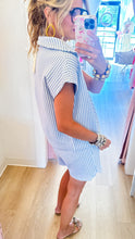 Blue Gingham Quater Zip Short Set