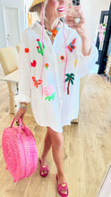 White Gauze Tropical Shirt