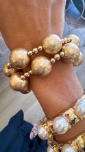 Matte Gold Beaded Bracelet Set of 2