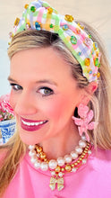Linny Co Light Pink Floral Statement Earring