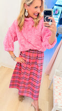Pink Plaid Maxi Skirt
