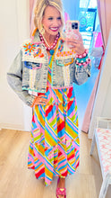 Denim Mix Patch and Embroidered Jacket
