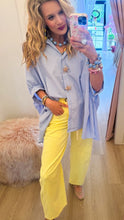 Light Blue Stripe Oversized Top