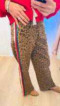 Animal Print Accent Trim Pants