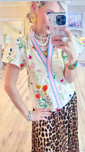THML Cream Floral Top