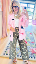 Deal of the Day Pink Western Embroidered Blazer