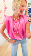 THML Pink Sleeveless Bubble Hem Top