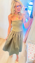 Olive Tube Top Midi Dress