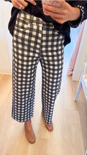 Black Combo Gingham Wide Leg Pants
