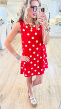 Red Polka Dot Sleeveless Dress