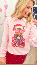 Pink Leopard Candy Cane Sweatshirt