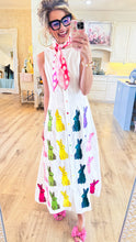 Queen of Sparkles White Multi Bunny Midi Dress