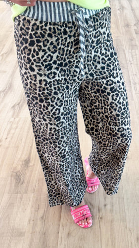 Taupe Animal Print Pants