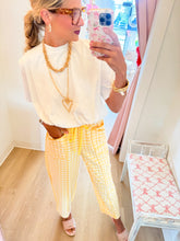 White Cropped Bubble Hem Tee