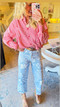 Light Blue Hibiscus Paisley Twill Pants