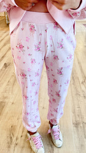 Pink Floral Zip-Up Set