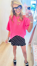 Pink Asymmetric Hem Sweater Top