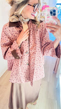 Dusty Rose Floral Swing Jacket