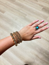 Gold Multi Size Beaded Bracelet Set of 5