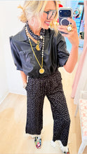 Black Polka Dot Lace Ruffle Hem Pants