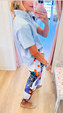 Sky Blue Stand Collar Short Sleeve Top