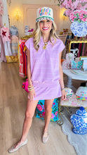 Purple Blossum Stripe Skort Set