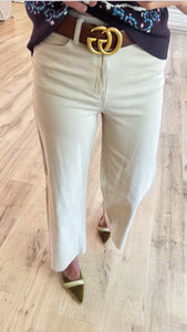Khaki Wide Leg Pants