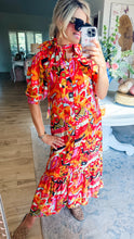 Abstract Print Midi Dress