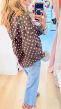 Green and Pink Polka Dot Ruffle Top